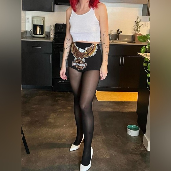 Vintage inspired Harley Davidson shorts - Picture 4 of 6